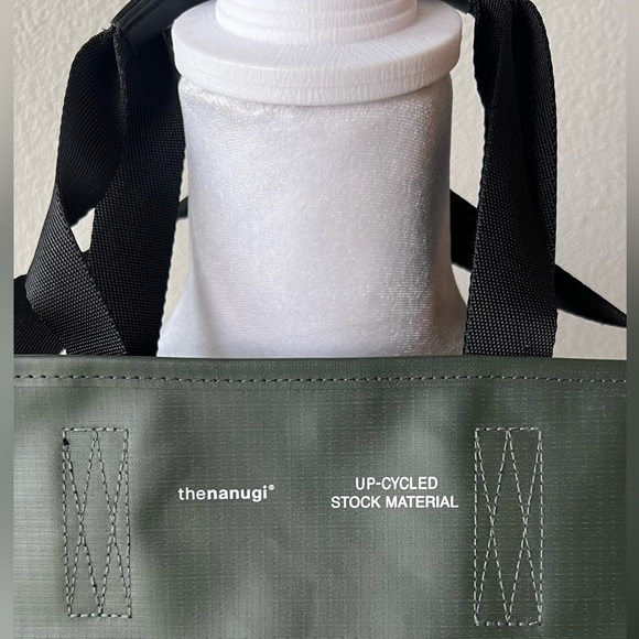 Green Tote Bag with Black Straps - Picture 6 of 14